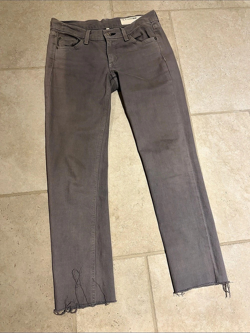 Rag andJeans Gray Straight Leg Jeans Waist 25